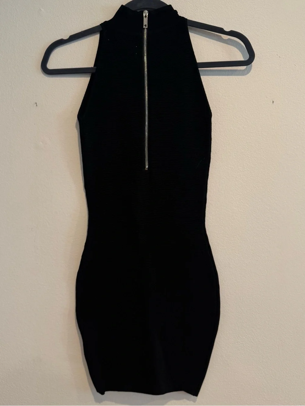 Article Black Sleeveless High-Neck Mini Bodycon Dress - Picture 2 of 3